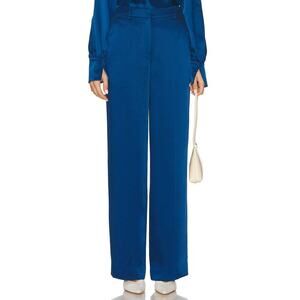 Simkhai Tavar Straight Leg Satin Pants in Marine 2
